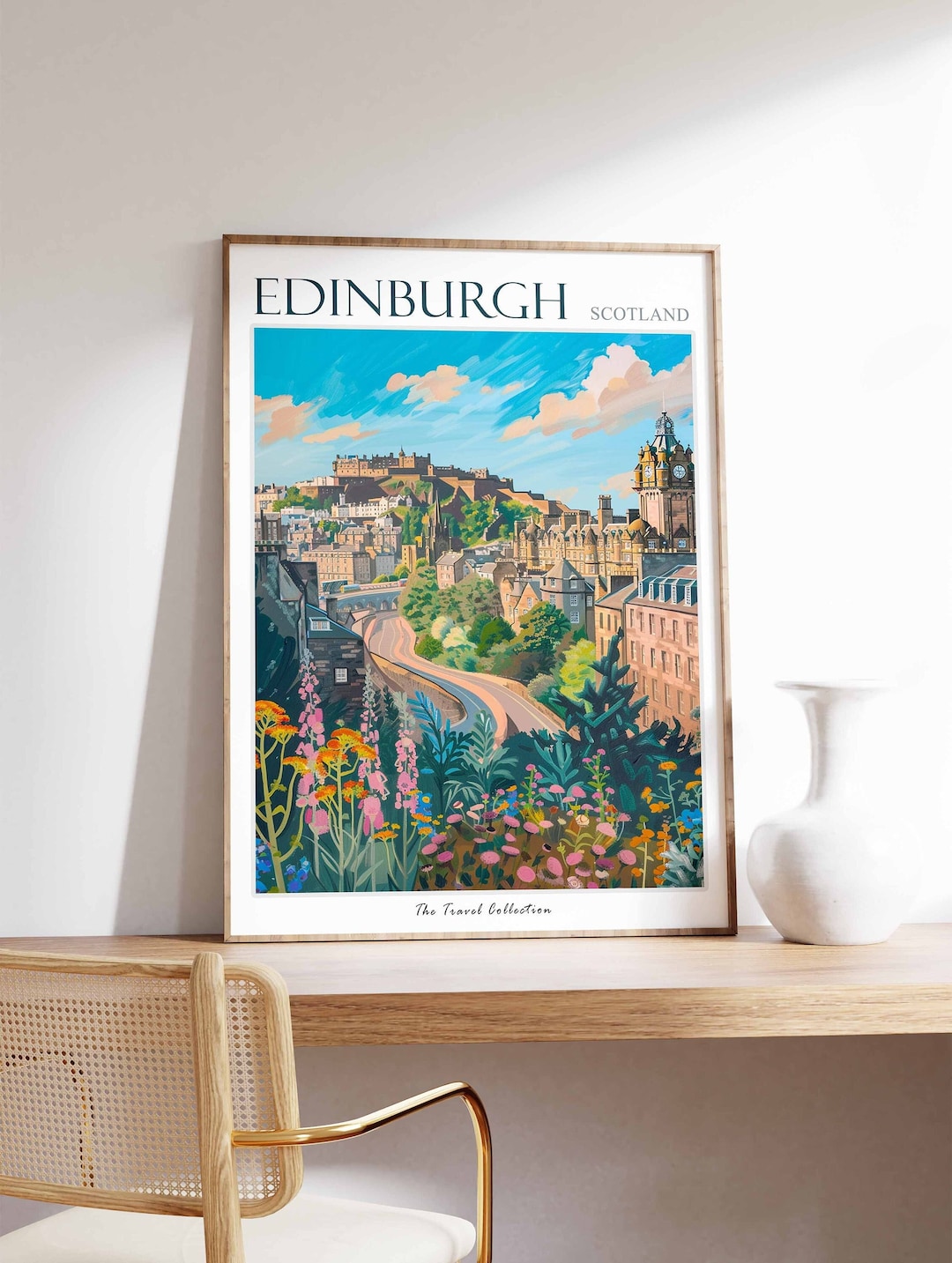 Edinburgh Scotland Travel Poster: Botanical City Art Print - Etsy UK