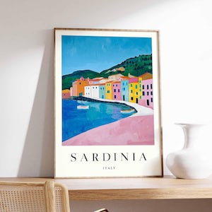 Sardinia Poster, Italy Poster, Sardinia Wall Art, Italian Print, Sardinia Print, Sardinia Decor, Italy Wall Art, Mediterranean Print