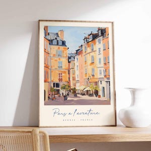 Rennes Poster, Frankreich Reisedruck, Kunstdruck Historisches Viertel, Frankreich Stadt Dekor, Bretagne Architektur Ansicht Kunst, Frankreich Reisegeschenk
