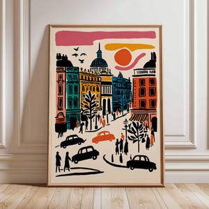 Piccadilly Circus Poster, London Travel Poster, Piccadilly Circus Wall Art, West End Print, UK Landmark Poster, British Culture Art