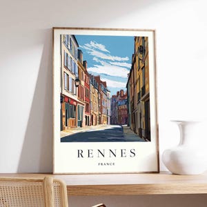 Rennes Poster, Rennes Travel Print, French Travel Poster, French Gift, European City Print, Rennes Art, Rennes Gift, France Travel Poster