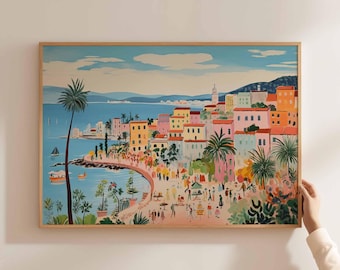 Poster del paesaggio urbano di Beirut: stampa artistica di viaggio in Libano