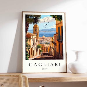 Cagliari Poster, Italian Travel Print, Cagliari Travel Art, Cagliari Wall Art, Italian Travel, Cagliari Home Decor, Cagliari Travel Gift