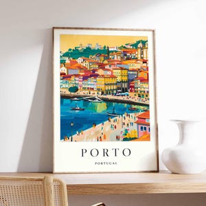 Porto poster, Portugal print, Porto wall art, Porto map decor, minimalist city poster, modern Porto prints, Portugal travel art