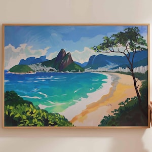 Brazil Poster, South America Travel Print, Brazilian Wall Art, Latin America Decor, Brazil Landscape Print, Brazil Tropical Art Decor