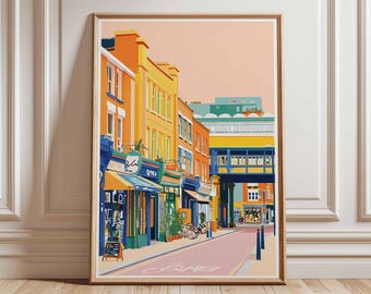 Brixton Market Travel Poster: South London Street Art Print