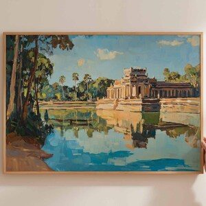 Cambodia Poster, Asia Travel Print, Southeast Asia Wall Art, Cambodian Decor, Angkor Wat Print, Asian Travel Gift, Cambodia Travel Art