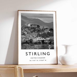 Stirling Poster, UK Poster, Stirling Wall Art, Stirling Print, Stirling Decor, Stirling Gift, Stirling Castle Poster, Stirling Artwork