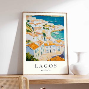 Lagos Poster, Portugal Travel Print, Lagos Coastal Print, Portugese Wall Art, European Wall Art, Lagos Travel Gift