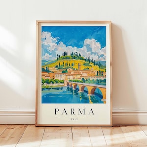 Parma Poster, Italy Travel Print, Emilia-Romagna Wall Art, Foodie Decor, European Travel Gift, Historic City Print, Italy Travel Art