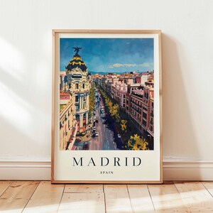 Madrid Poster, Spain Travel Print, European City Wall Art, Royal Palace Decor, Madrid Travel Gift, Spain Capital Print, Spain Travel Art