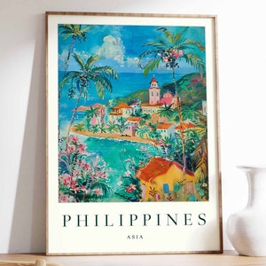 Philippines Poster, Philippines Travel Print, Asia Wall Art, Asian Travel Print, Tropical Decor, Sea Print, Philippines Gift