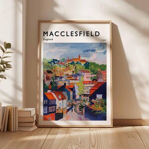 Macclesfield Poster, Macclesfield UK Print, Macclesfield Wall Art, Macclesfield Travel Poster, Macclesfield City Print, Cheshire Poster