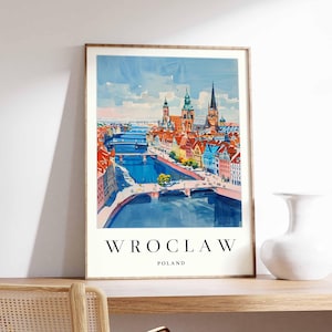 Wroclaw Poster, Poland Travel Print, Polish City Wall Art, Silesia Decor, Wroclaw Market Square Poster, Poland Print, Europe Travel Art