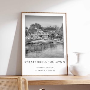 Stratford-upon-Avon-poster, Britse poster, Stratford-upon-Avon-muurkunst, Stratford-upon-Avon-print, Stratford-upon-Avon-decor