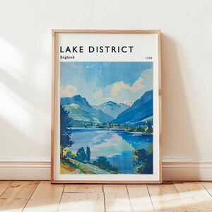 Lake Distrikt Poster, England Reise-Druck, UK Wandkunst, Nationalpark Dekor, Seenplatte Reise Geschenk, Landschaft Druck, England Reise-Kunst