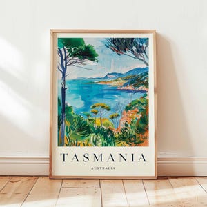Tasmanien Poster, Australien Reise Druck, Insel Wandkunst, Wildnis Dekor, Natur Druck, Tasmanien Reise Geschenk, Australien Reise Kunst