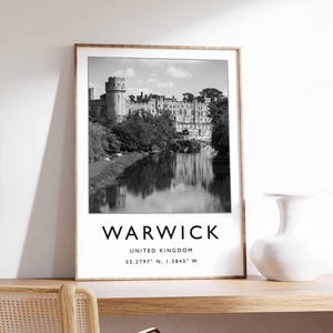 Warwick Poster, England Poster, Warwick Print, Warwick Wall Art, Warwick Castle Print, UK Poster, Warwick Decor, Warwick Art, Warwick Gift