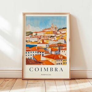 Coimbra Poster, Portugal Travel Print, University City Wall Art, Coimbra Travel Decor, European Art, Historic Print, Portugal Travel Art