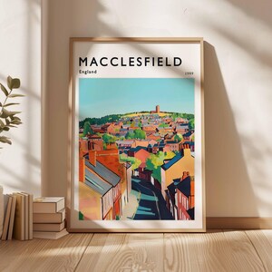 Macclesfield Poster, Macclesfield UK Print, Macclesfield Wall Art, Macclesfield Travel Poster, Macclesfield City Print, Cheshire Poster