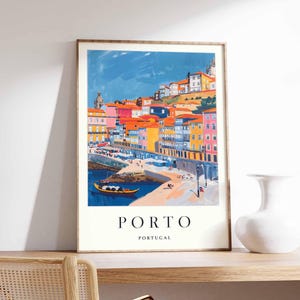 Porto poster, Portugal print, Porto wall art, Porto map decor, minimalist city poster, modern Porto prints, Portugal travel art