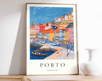 Porto Portugal Print: Minimalist City Map Poster