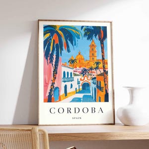 Cordoba Poster, Spain Travel Print, Andalusia Wall Art, Historic City Decor, Cordoba Mezquita Art, Southern Spain Poster, Europe Travel Art