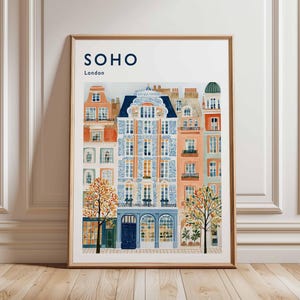 Poster de voyage Soho London : oeuvres d&#39;art vibrantes du West End