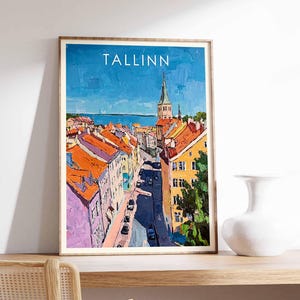 Cartaz de Tallinn, Impressão da Estônia, Arte de Parede de Tallinn, Cartaz da Cidade Velha de Tallinn, Impressão de Viagem do Báltico, Mapa da Cidade de Tallinn, Decoração Escandinava