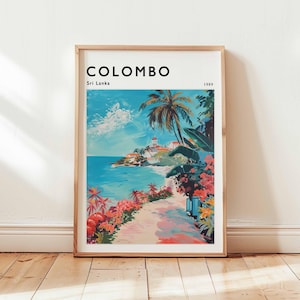 Colombo Poster, Sri Lanka Travel Print, South Asia Wall Art, Galle Face Green Decor, Capital City Gift, Colombo Print, Sri Lanka Travel Art