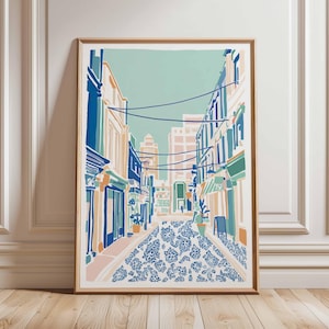 Brick Lane Poster, London Travel Poster, Brick Lane Wall Art, East London Print, UK City Poster, Street Market Art, British Culture Decor