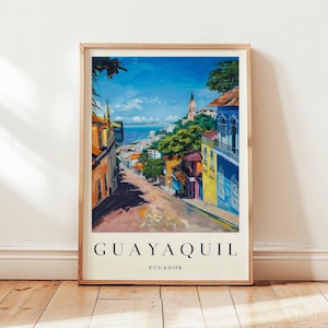 Guayaquil Poster, Ecuador Travel Print, South America Wall Art, Coastal City Decor, Guayaquil Travel Gift, Latin Print, Ecuador Travel Art