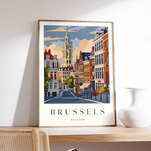 Brussels Poster, Brussels Print, Brussels Wall Art, Brussels Decor, Belgium Poster, Brussels Artwork, Brussels City Poster
