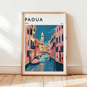 Padua Poster, Italy Travel Print, European Wall Art, Venetian Decor, Padua Travel Gift, Cityscape Print, Italy Poster. Italy Travel Art