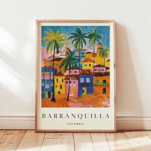 Barranquilla Poster, Colombia Travel Print, Caribbean Wall Art, Cityscape Decor, Colombia Travel Art, South America Print