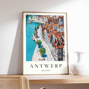 Antwerp Poster, Belgium Poster, Antwerp Wall Art, Antwerp Print, Belgian Poster, Belgium Wall Art, Travel Poster
