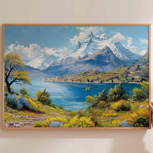 Chile Poster, South America Travel Print, Chilean Travel Wall Art, Andes Mountains Wall Art, Patagonia Art Print, Chile Landscape Poster
