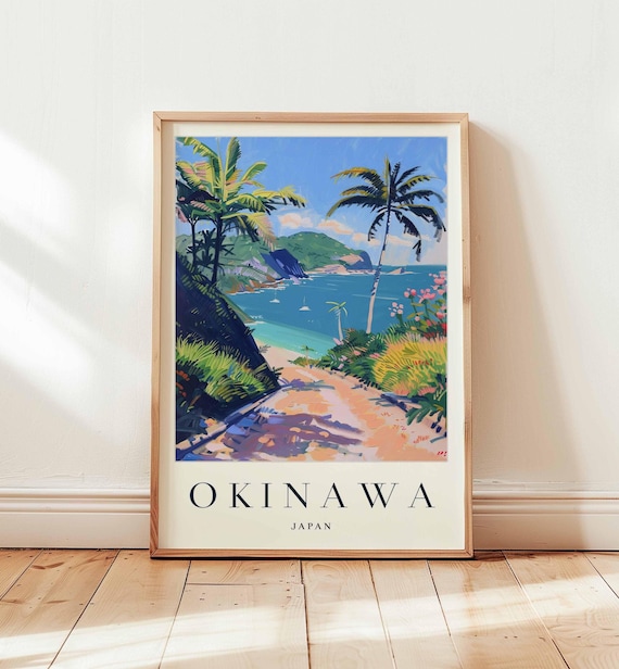 JAISOUTHERN RESORTS 沖縄 ポスター非売品 沖縄日本旅行ポスター：琉球諸島トロピカルビーチアート - Etsy 日本