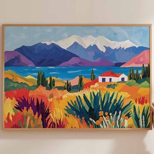Chile Poster, South America Travel Print, Chilean Travel Wall Art, Andes Mountains Wall Art, Patagonia Art Print, Chile Landscape Poster