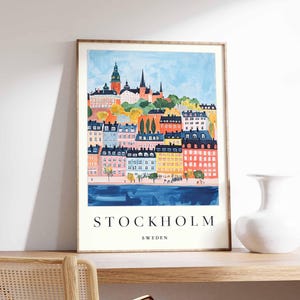 Stockholm Poster, Schweden Druck, Stockholm Wandkunst, Skandinavischer Stadtplan, modernes Stockholm Dekor, minimalistischer Reisedruck