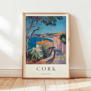 Cork Poster, Ireland Travel Print, Irish City Wall Art, Travel Decor, European Travel Gift, Cork Wall Art, Ireland Travel Art