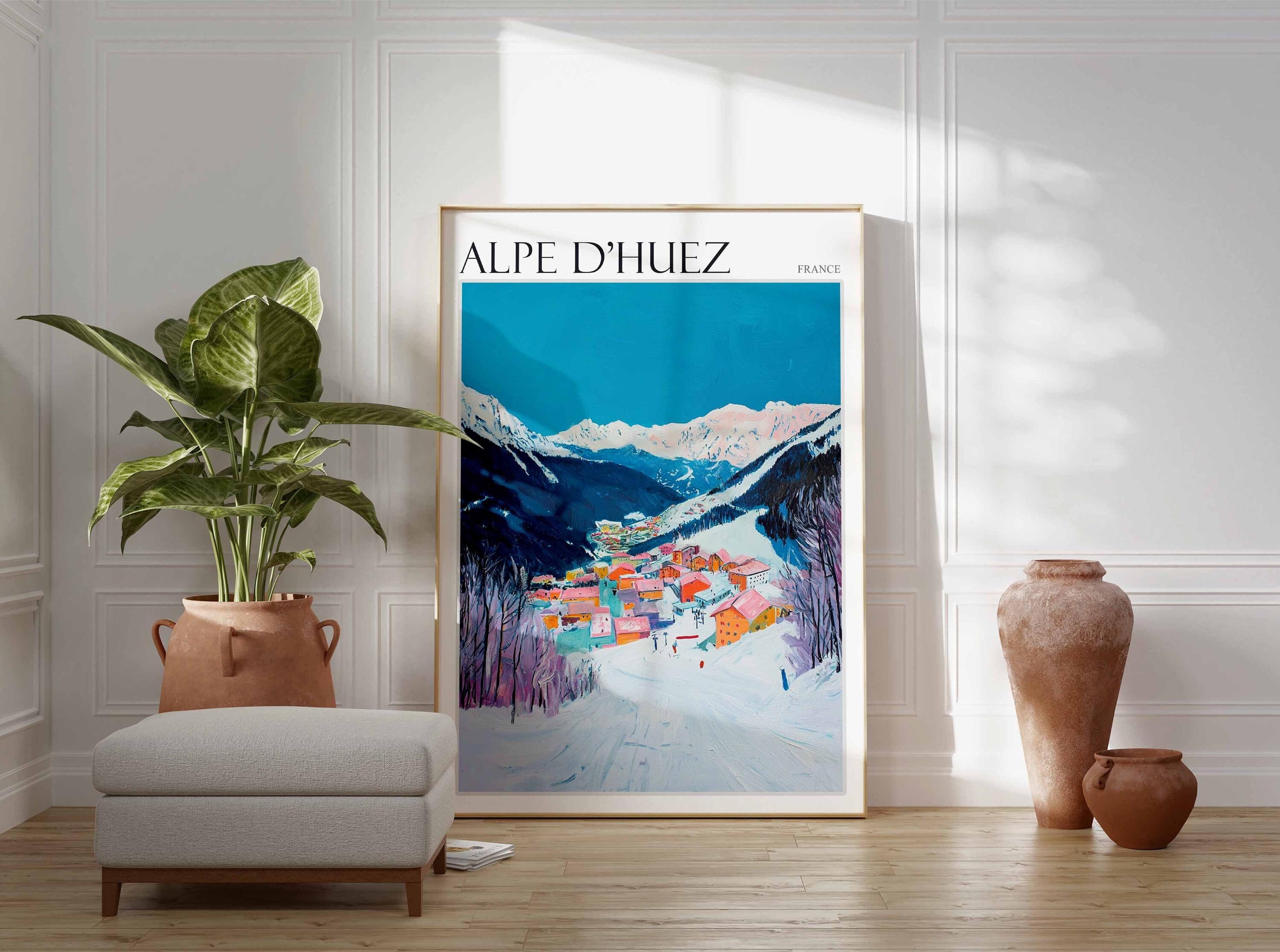 Alpe D'Huez Poster, Cycling Poster, Mountain Bike Poster, Tour de France Poster, French Alps Poster, Sports Wall Art, Alpe D'Huez Travel Art