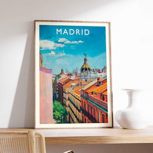 Madrid Poster, Madrid Spain Print, City Wall Art, Madrid Decor, Madrid Skyline Poster, Spain Print, Madrid Art Print, Madrid Travel Poster