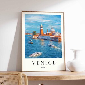 Venice Poster, Italy Travel Print, Grand Canal Print, Cityscape Wall Decor, Rialto Bridge View, Venetian City Wall Art, Italy Travel Gift