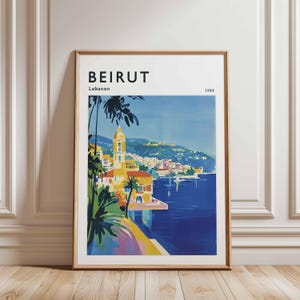 Beirut Poster, Libanon Reise-Druck, Naher Osten Wandkunst, Stadtbild Dekor, Beirut Reise Geschenk, Libanon Poster, Libanon Reisekunst