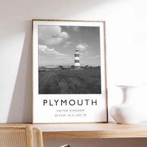 Plymouth Poster, England Print, Plymouth Wall Art, Plymouth Decor, Plymouth Photography, England Art Print, Plymouth Coastline