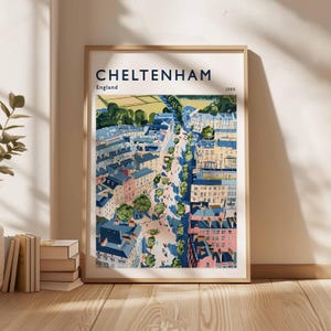 Cheltenham Poster, England Travel Print, British Decor, United Kingdom Travel Poster, Cheltenham Gift, Cheltenham Travel Poster