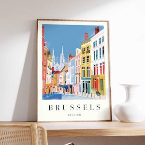 Brussels Poster, Brussels Print, Brussels Wall Art, Brussels Decor, Belgium Poster, Brussels Artwork, Brussels City Poster