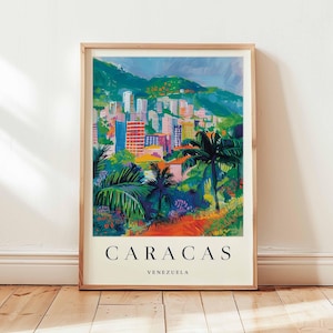 Caracas Poster, Venezuela Travel Print, South America Wall Art, Cityscape Decor, Caracas Travel Decor, Venezuela Travel Art