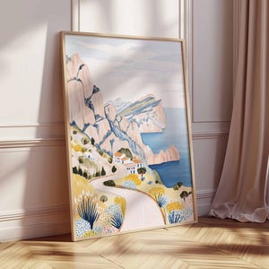 Mallorca Poster, Spain Travel Print, Palma de Mallorca Art, Balearic Islands Decor, Mediterranean Coastal Art, Island Vacation Gift